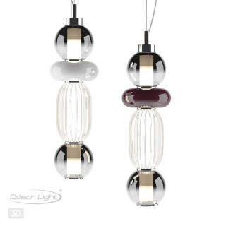 4826/18L PENDANT ODL21 321 хром/дымчатый/бордо/прозрачный Подвес LED 18W BEANS-foto5