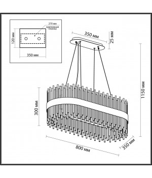 4722/24 HALL ODL22 475 бронзовый/стекло/прозрачный Люстра G9 24*33W 220V FOCCO-foto2