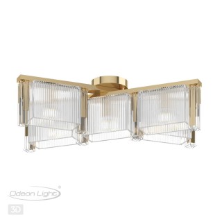 4877/5C HALL ODL_EX22 59 золотой/прозрачный/стекло Люстра потолочная E14 5*40W GATSBY-foto5