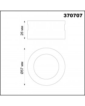 370707 KONST NT19 145 черный Декоративное кольцо для арт. 370681-370693 IP20 UNITE-foto2