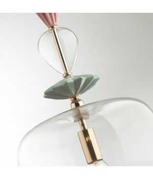 4855/1A CLASSIC ODL_EX21 67 золото/разноцветн./керамика/стекло Подвес E14 1*40W BIZET-foto7