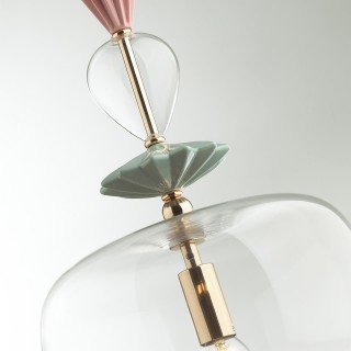 4855/1A CLASSIC ODL_EX21 67 золото/разноцветн./керамика/стекло Подвес E14 1*40W BIZET-foto7