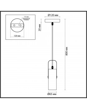 3714/1 MODERNI LN19 100 золотой, чёрный Подвес GU10 LED 1*5W 220V CLAIRE-foto2