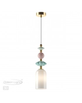 4861/1B CLASSIC ODL_EX21 75 золото/разноцветн./керамика/стекло Подвес E14 1*40W CANDY-foto5