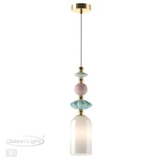4861/1B CLASSIC ODL_EX21 75 золото/разноцветн./керамика/стекло Подвес E14 1*40W CANDY-foto5