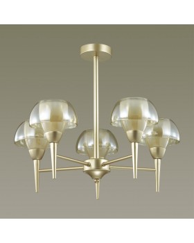 4446/5C COMFI LN20 156 матовое золото, янтарный Люстра потолочная E14 5*40W 220V LIZBETH-foto3