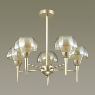 4446/5C COMFI LN20 156 матовое золото, янтарный Люстра потолочная E14 5*40W 220V LIZBETH-foto3