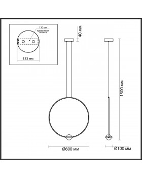 4337/27L L-VISION ODL22 113 хром/металл Подвесной светильник IP20 LED 27W 2230Лм 4000K GOTA-foto2