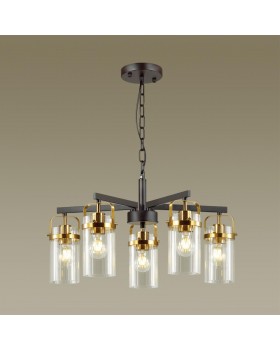 4653/5 COUNTRY ODL20 503 черный/золотой/прозрачный Люстра E27 5*60W 220V KOVIS-foto4