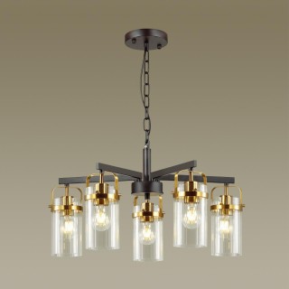 4653/5 COUNTRY ODL20 503 черный/золотой/прозрачный Люстра E27 5*60W 220V KOVIS-foto4