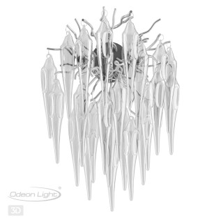 4719/2W CLASSIC (В 2-Х КОРОБКАХ) ODL20 393 серебристый/прозрачный Бра G9 2*40W 220V FOSCARA-foto4