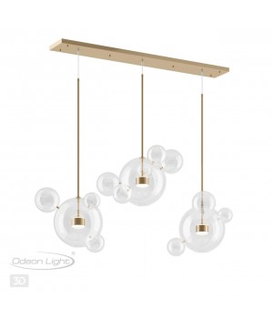 4640/36L L-VISION (В 3-Х КОРОБКАХ) ODL21 331 золотой/прозрачный Люстра LED 36W 4000K BUBBLES-foto5