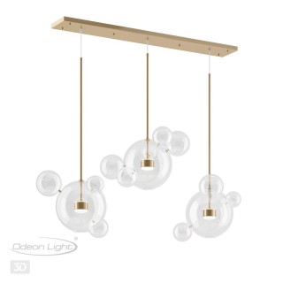4640/36L L-VISION (В 3-Х КОРОБКАХ) ODL21 331 золотой/прозрачный Люстра LED 36W 4000K BUBBLES-foto5