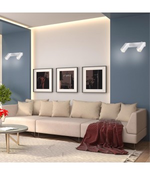 370554 OVER NT19 223 белый Накладной светильник IP20 GU10 2*50W 230V GUSTO-foto3