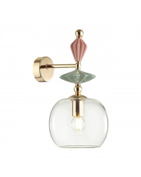 4855/1WB CLASSIC ODL_EX21 67 золото/разноцветн./керамика/стекло Бра E14 1*40W BIZET-foto6