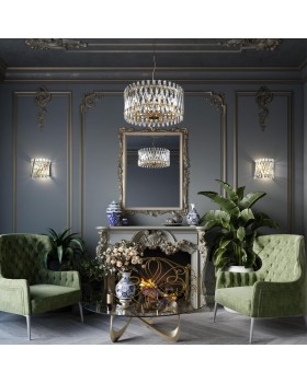 4795/10 HALL ODL21 429 золото/хрусталь Люстра E14 10*40W SELVA-foto3