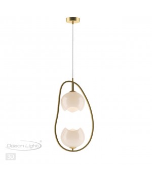 4873/2 MODERN ODL_EX22 85 золотой/белый/стекло Подвес E14 2*40W WATERLILY-foto5
