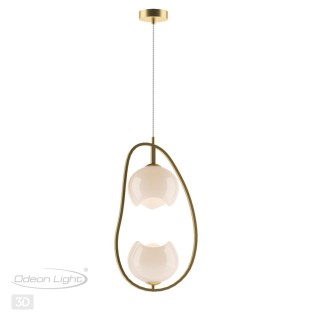 4873/2 MODERN ODL_EX22 85 золотой/белый/стекло Подвес E14 2*40W WATERLILY-foto5