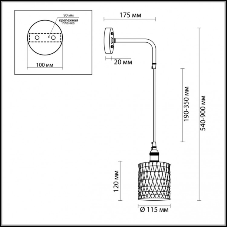 3799/1W SUSPENTIONI LN19 228 золотой, прозрачный Бра E14 1*40W 220V JESS