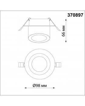 370897 SPOT NT22 276 белый Светильник встраиваемый IP20 GU10 9W 220V LIRIO-foto2