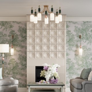 4861/5C CLASSIC ODL_EX21 73 золото/разноцветн./керамика/стекло Люстра потолочная E14 5*40W CANDY-foto3