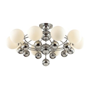 3953/10C MODERN ODL18 356 хром/белый/хромир.стекло Люстра потолочная IP20 E27 10*60W 220V JOLLY-foto4