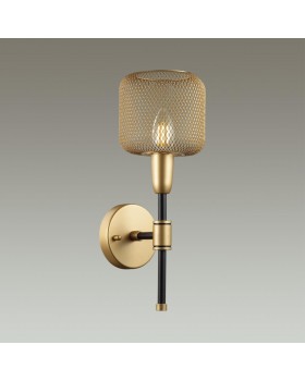 4975/1W LOFT ODL22 475 черный/мат.золотой/металл.сетка Бра E14 1*40W LECOLA-foto3