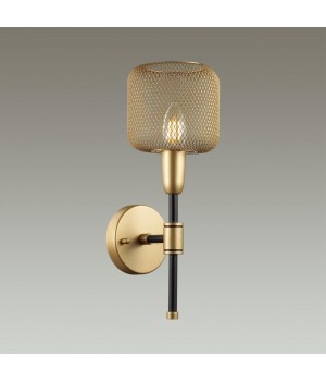 4975/1W LOFT ODL22 475 черный/мат.золотой/металл.сетка Бра E14 1*40W LECOLA-foto3