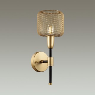 4975/1W LOFT ODL22 475 черный/мат.золотой/металл.сетка Бра E14 1*40W LECOLA-foto3