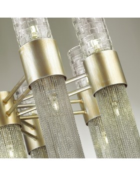 4631/6 HALL ODL20 471 серебристый/стекло/металл.цепочки Подвес G9 6*5W 220V PERLA-foto6