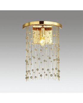 4844/1W HALL ODL21 409 золото/металл.цепочки /стекло Бра E14 1*40W RAINI-foto3