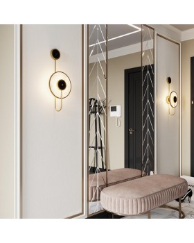 4312/5WL MIDCENT ODL22 175 светлый/черный мрамор/черный металл Настенный светильник IP20 LED 10W 525Лм 3000K NAXOS-foto3