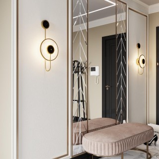 4312/5WL MIDCENT ODL22 175 светлый/черный мрамор/черный металл Настенный светильник IP20 LED 10W 525Лм 3000K NAXOS-foto3