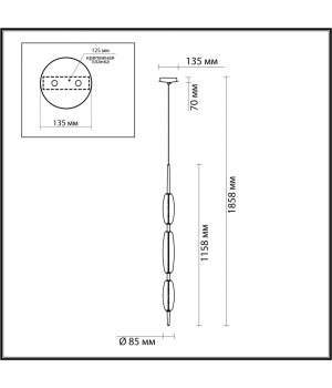 4792/28L PENDANT ODL21 323 бронзовый/белый Подвес LED 28W SPINDLE-foto2