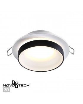 370784 SPOT NT21 292 белый/черный Светильник встраиваемый влагозащищенный IP44 GU10 9W 220V WATER-foto4