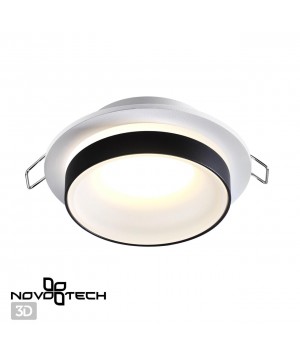 370784 SPOT NT21 292 белый/черный Светильник встраиваемый влагозащищенный IP44 GU10 9W 220V WATER-foto4