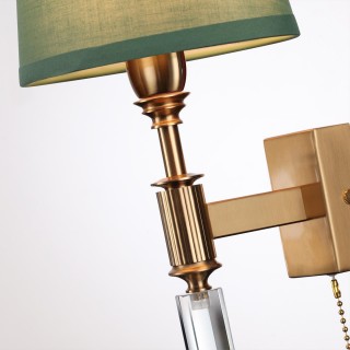 4887/1W MODERN ODL_EX22 89 бронзовый/зеленый/абажур ткань Бра с выкл. E14 1*40W LONDON-foto8