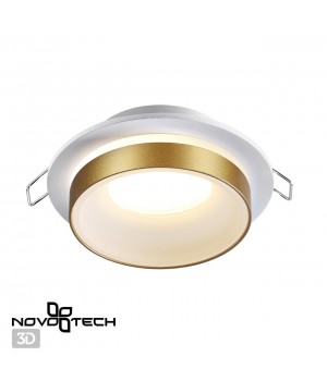 370783 SPOT NT21 292 белый/золото Светильник встраиваемый влагозащищенный IP44 GU10 9W 220V WATER-foto4