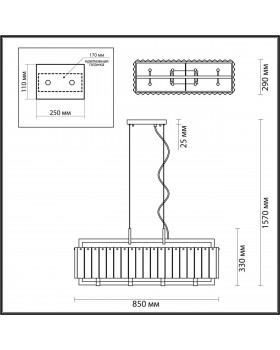 4976/8 HALL ODL22 377 матов.золотой/стекло Люстра G9 8*40W EDERA-foto2