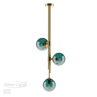 4800/3 PENDANT ODL21 341 бронзовый/изумрудный Подвес E14 3*60W BRAZERI-foto5
