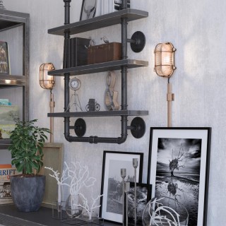 4131/1W WALLI ODL19 513 медный Настенный светильник Е27 1*60W LOFI-foto3