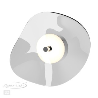 4858/5WL L-VISION ODL_EX21 97 никель/дымчатый/стекло Настенный светильник LED 1*5W 3500K FLUENT-foto5