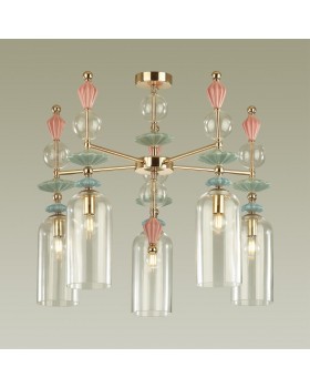 4855/5C CLASSIC ODL_EX21 65 золото/разноцветн./керамика/стекло Люстра потолочная E14 5*40W BIZET-foto4