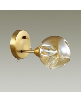 4435/1W MODERNI LN20 172 античный коричневый, стекло Бра с выкл. E14 1*40W 220V AMBER-foto3