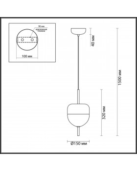 4622/12L L-VISION ODL19 259 золото/прозрачный Подвес LED 12W LARUS-foto2