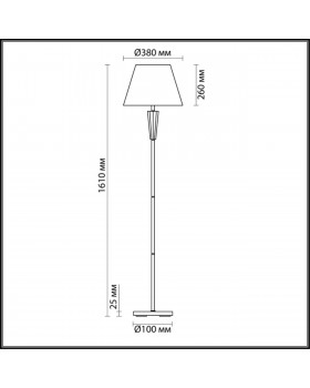 3733/1F NEOCLASSI LN19 183 хром, золотой Торшер E27 1*60W 220V LORAINE-foto2
