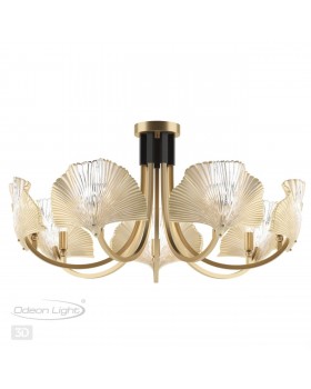 4870/7 HALL ODL_EX22 49 золотой/чёрный/стекло Люстра E14 7*40W VENTAGLIO-foto5