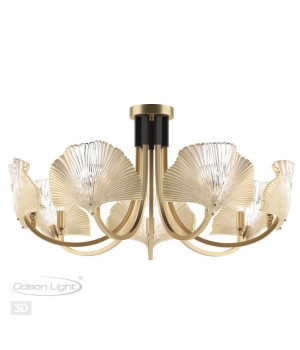 4870/7 HALL ODL_EX22 49 золотой/чёрный/стекло Люстра E14 7*40W VENTAGLIO-foto5
