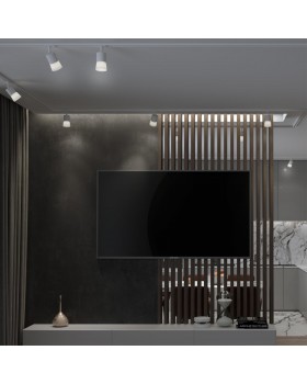 370903 PORT NT22 069 белый Светильник трековый однофазный двухжильный (универсальный) IP20 GU10 9W 220V ELINA-foto3