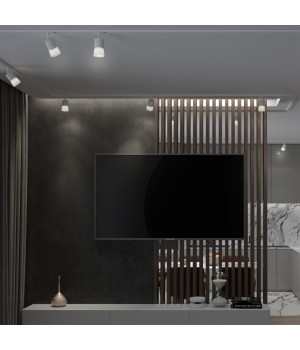 370903 PORT NT22 069 белый Светильник трековый однофазный двухжильный (универсальный) IP20 GU10 9W 220V ELINA-foto3